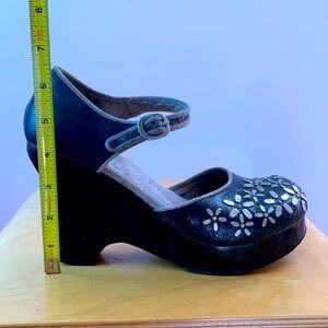 Calleen Cordero Black platform Mary Jane wedge clogs 9 Colleen Cordero LA